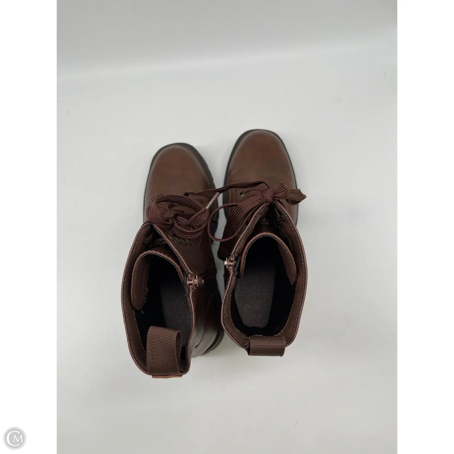 Boots Ankle Flats By Clothes Mentor In Brown, Size: 8