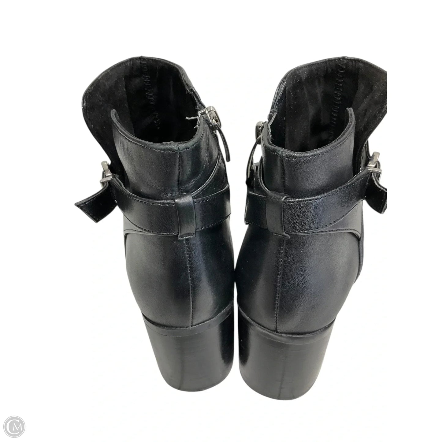 Boots Ankle Heels By Clothes Mentor In Black, Size: 8.5