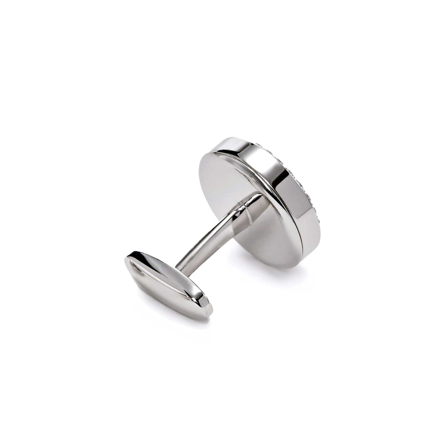 18k White Gold Diamond Cufflinks
