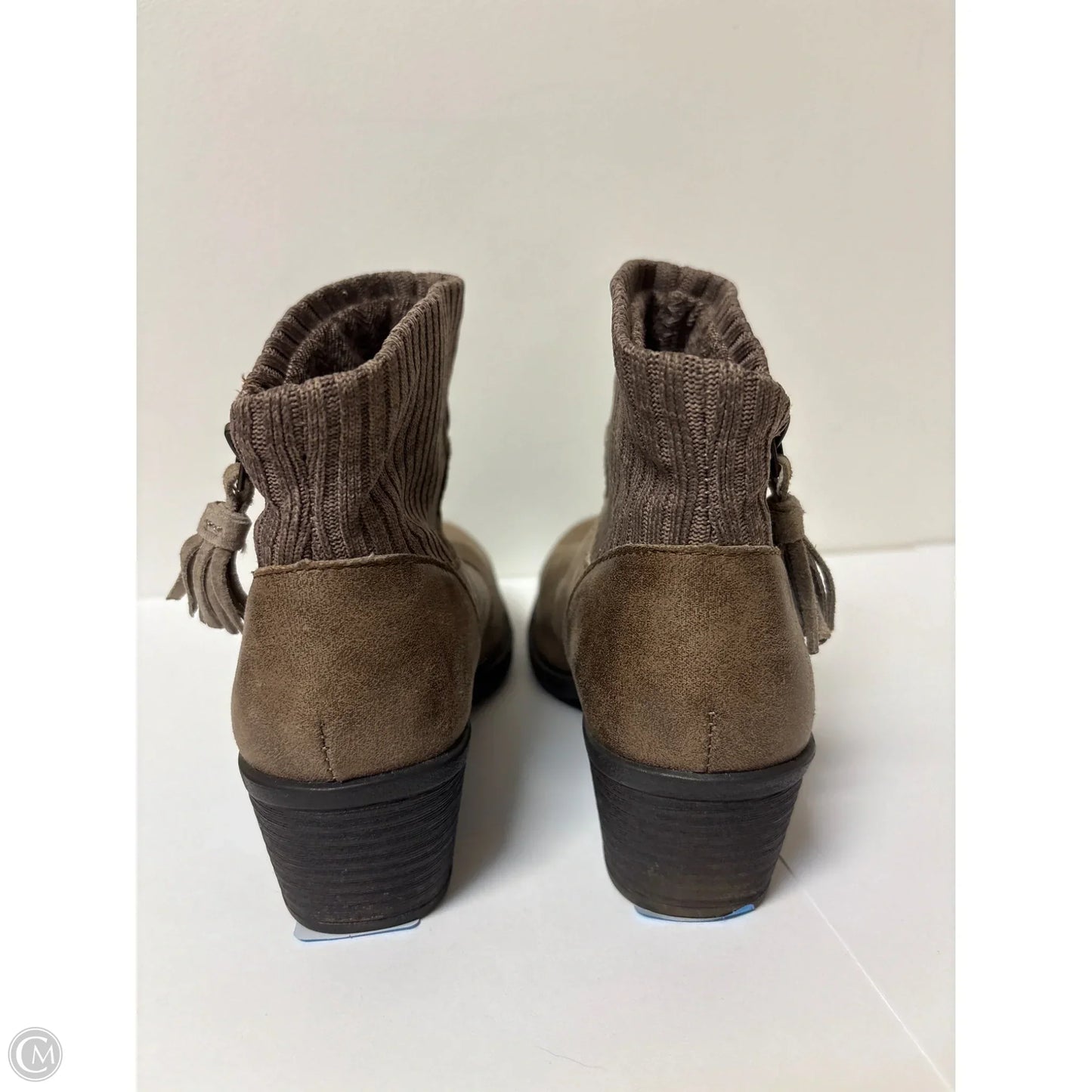 Boots Ankle Heels By Boc In Brown, Size: 6