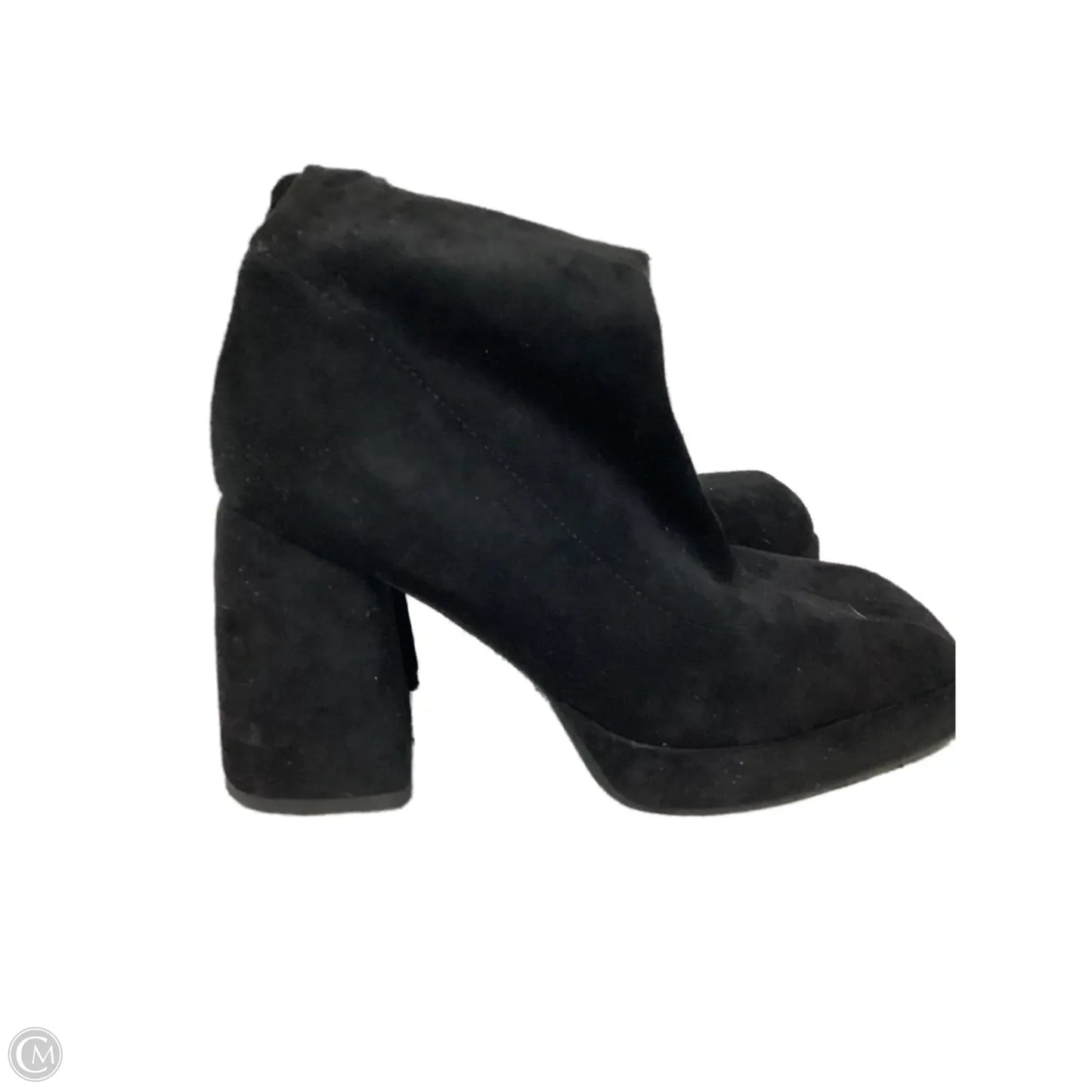 Boots Ankle Heels By Clothes Mentor In Black, Size: 10