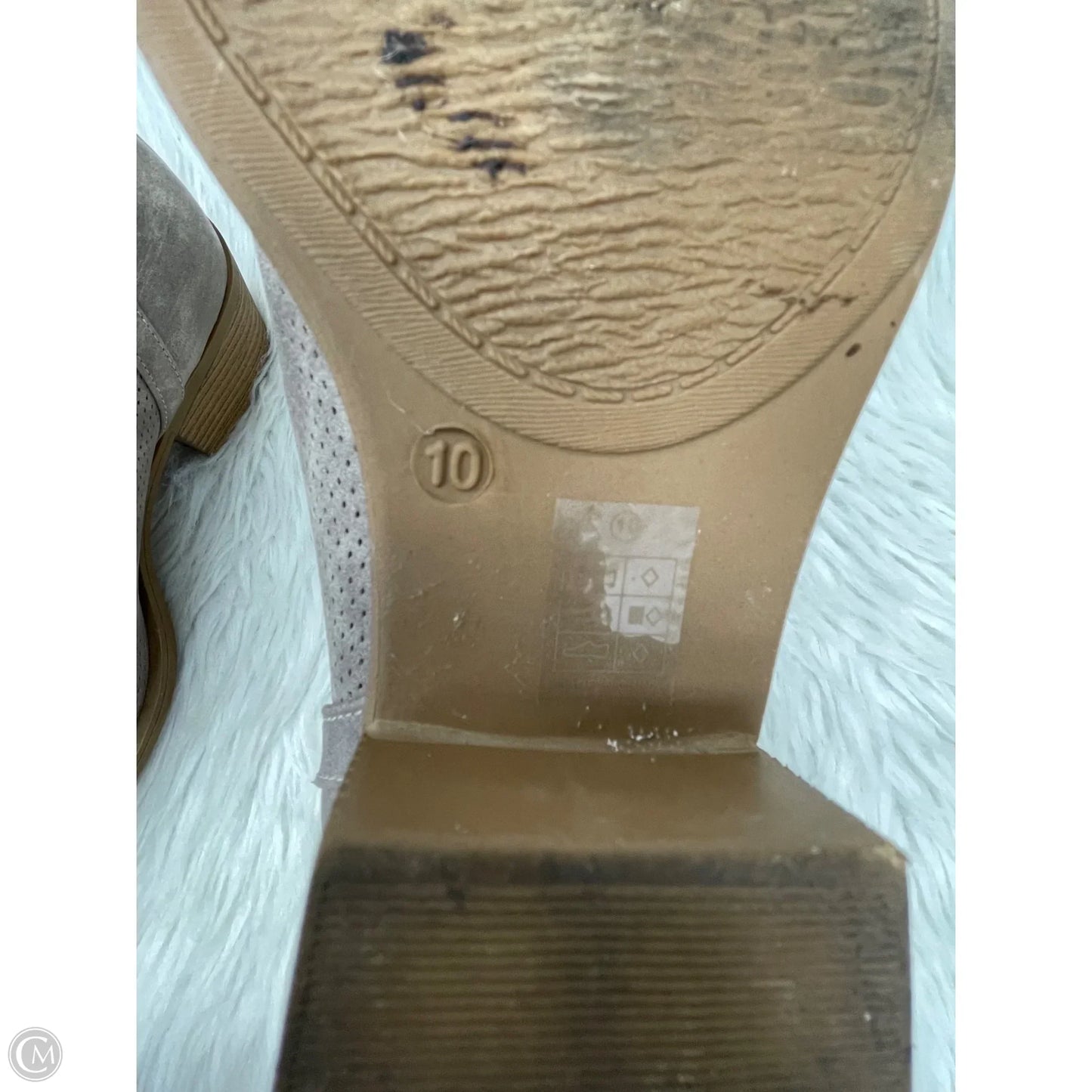 Boots Ankle Heels By Clothes Mentor In Brown, Size: 10