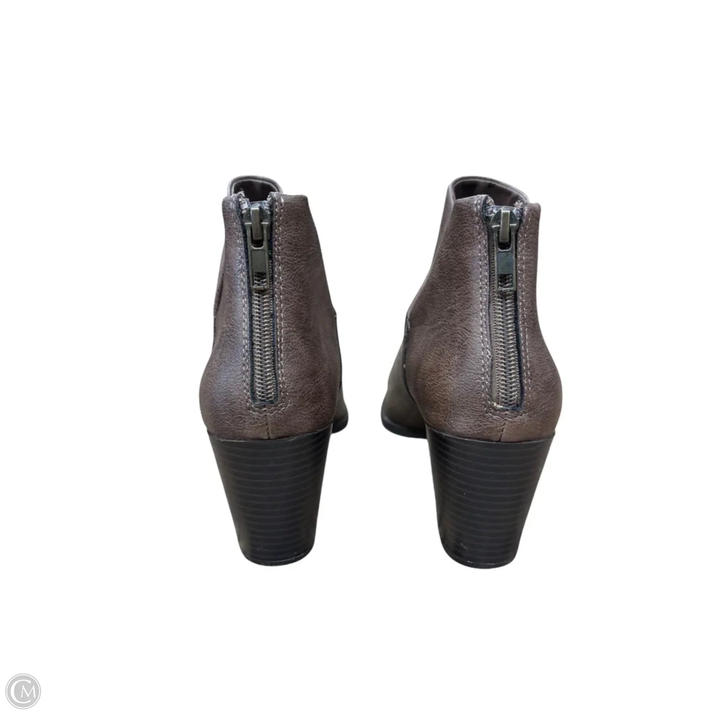 Boots Ankle Heels By Clothes Mentor In Brown, Size: 8