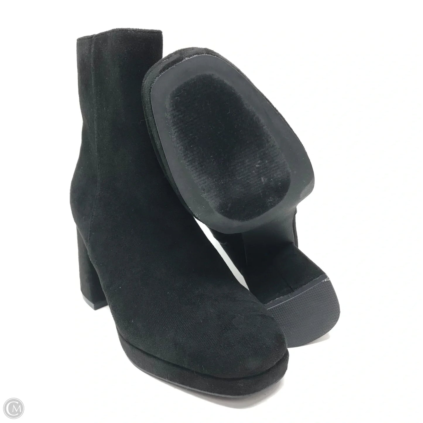Boots Ankle Heels By Clothes Mentor In Black, Size: 8