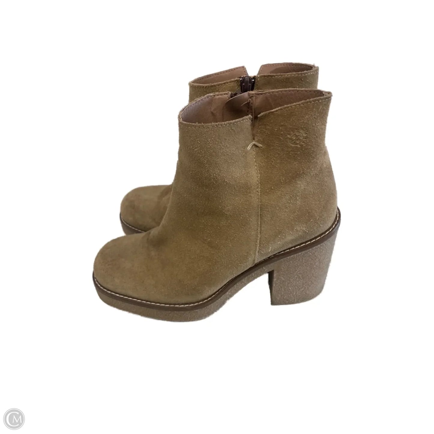 Boots Ankle Heels By Clothes Mentor In Brown, Size: 9