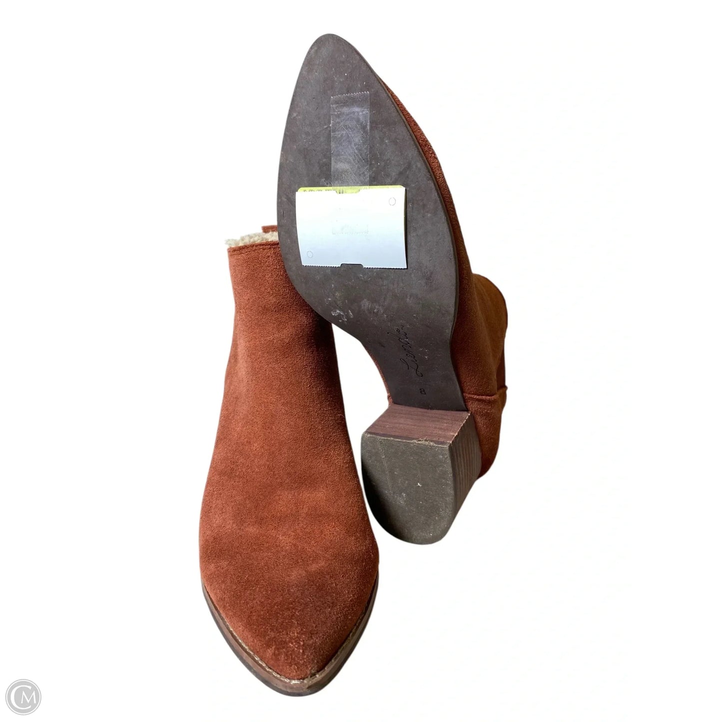 Boots Ankle Heels By Clothes Mentor In Orange, Size: 8