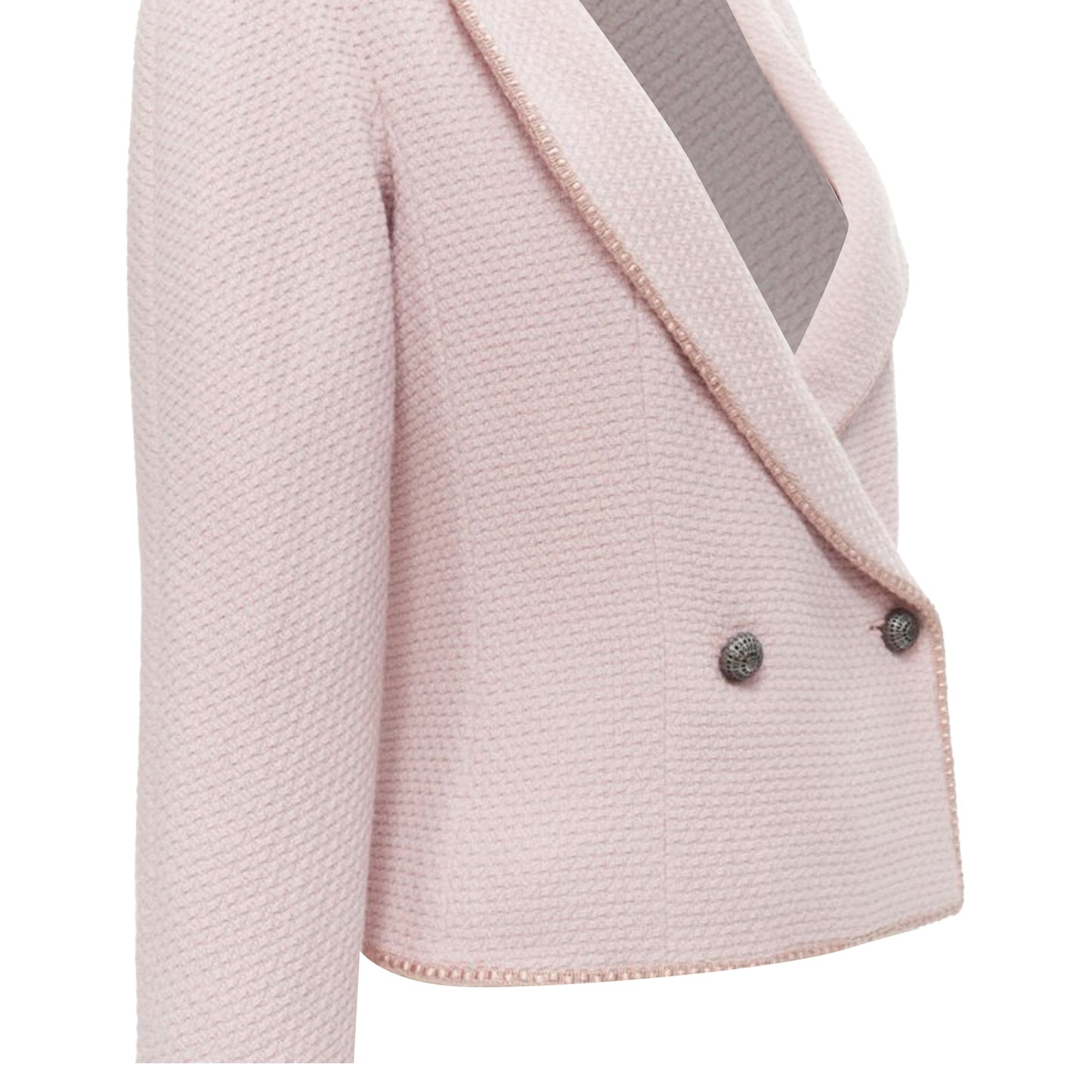 Christian Dior John Galliano Tweed Ribbon Trimmed Blazer