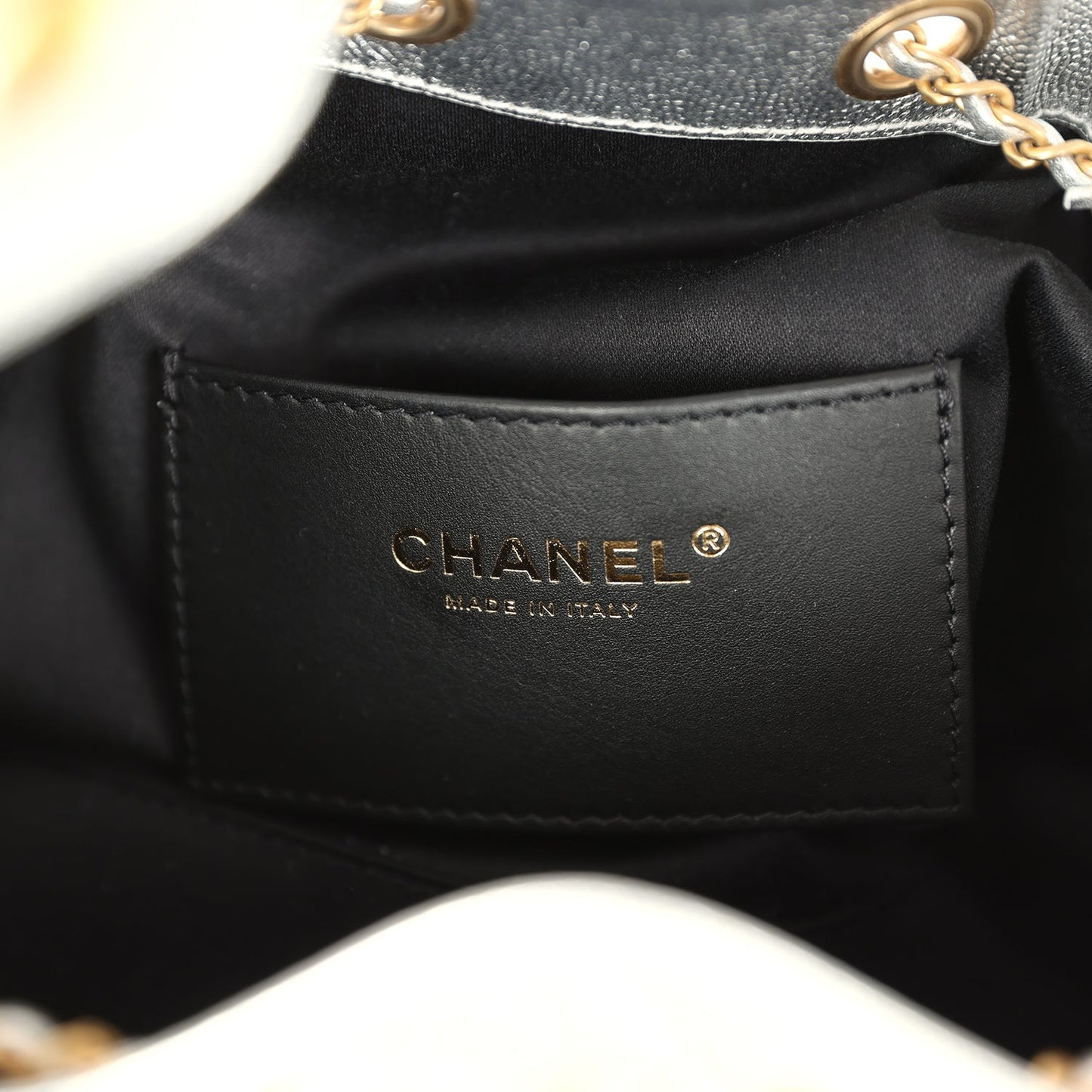 Chanel Small 25 Hobo Bag Metallic Silver Caviar Antique Gold Hardware