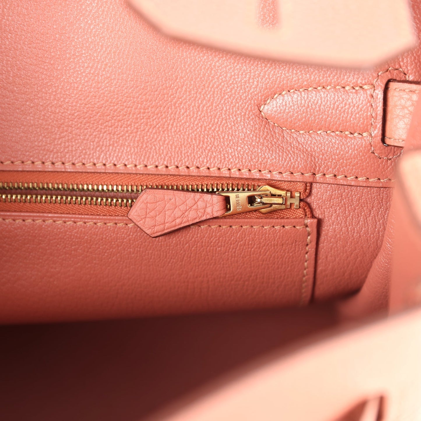 Pre-owned Hermes Birkin 30 Rose Tea Clemence Gold Hardware