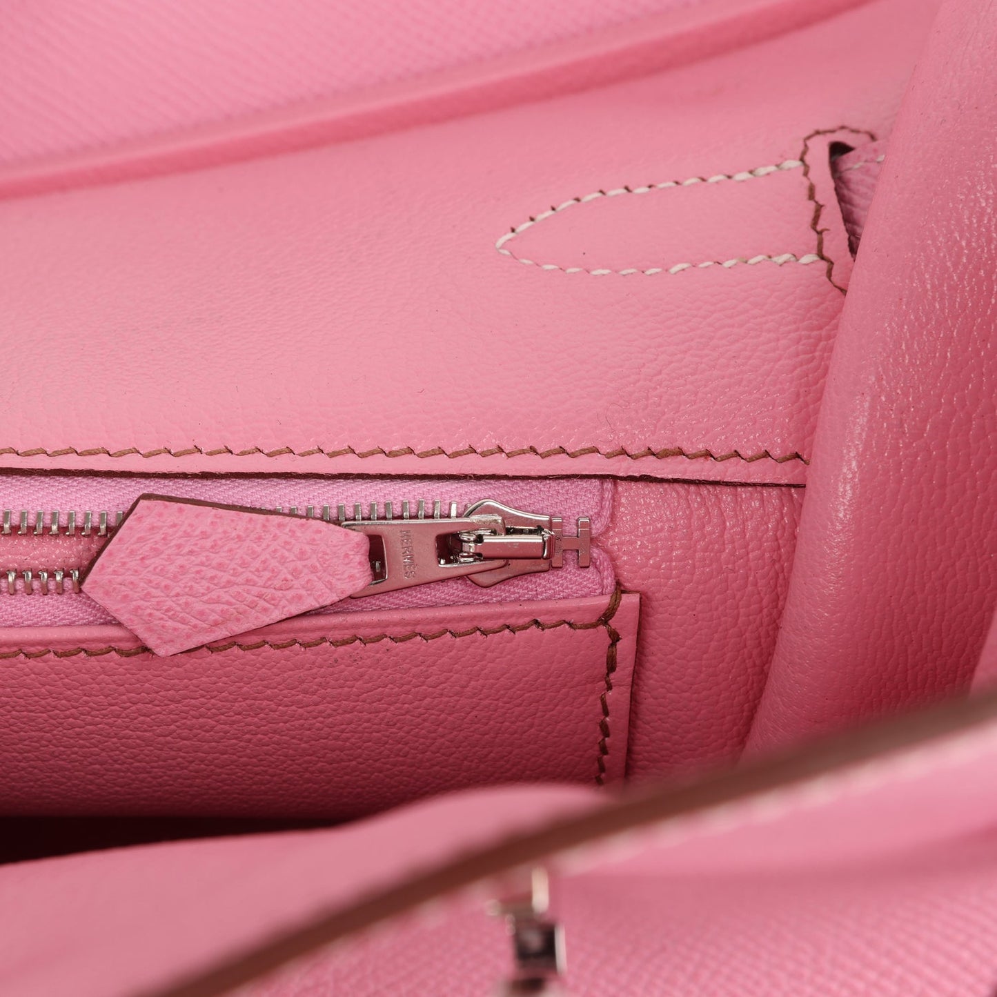 Pre-owned Hermes Special Order (HSS) Birkin 35 Bubblegum Epsom Palladium Hardware