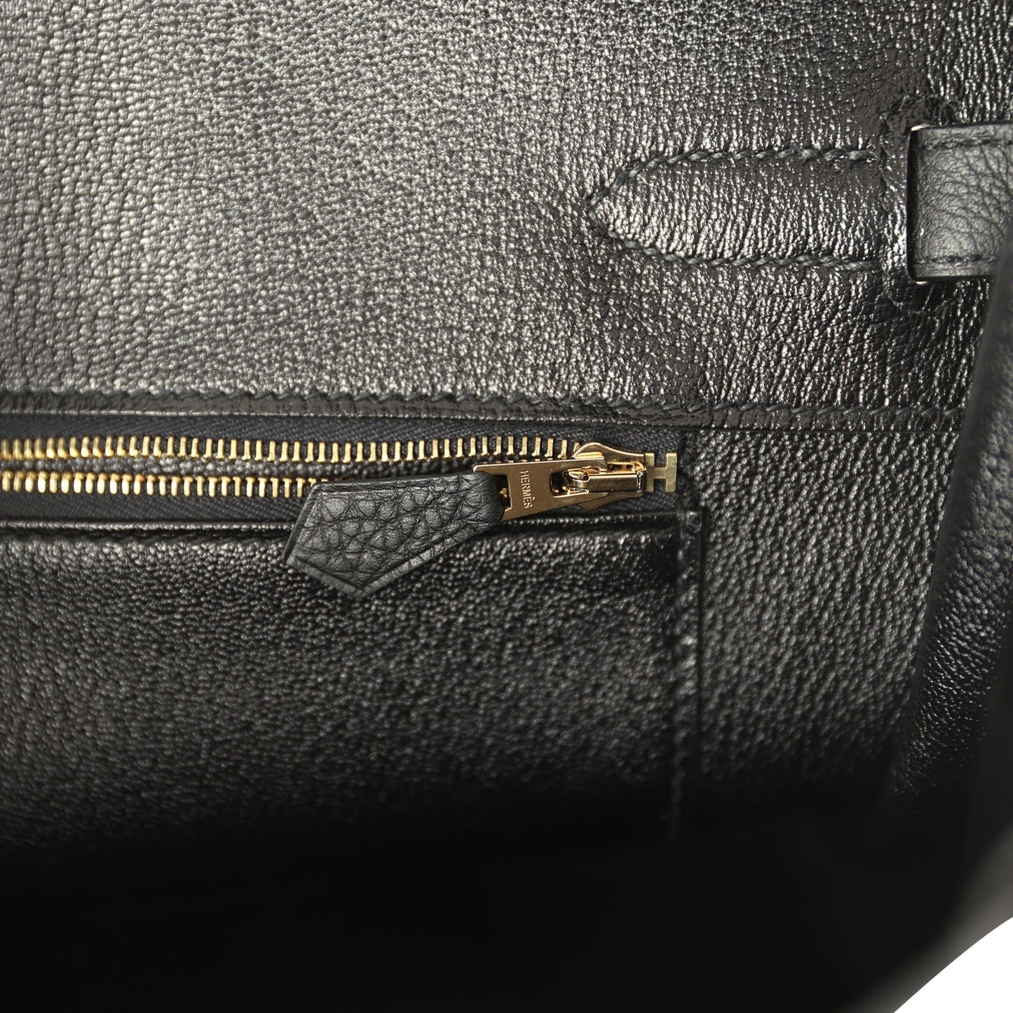 Pre-owned Hermes Birkin 35 Black Togo Gold Hardware