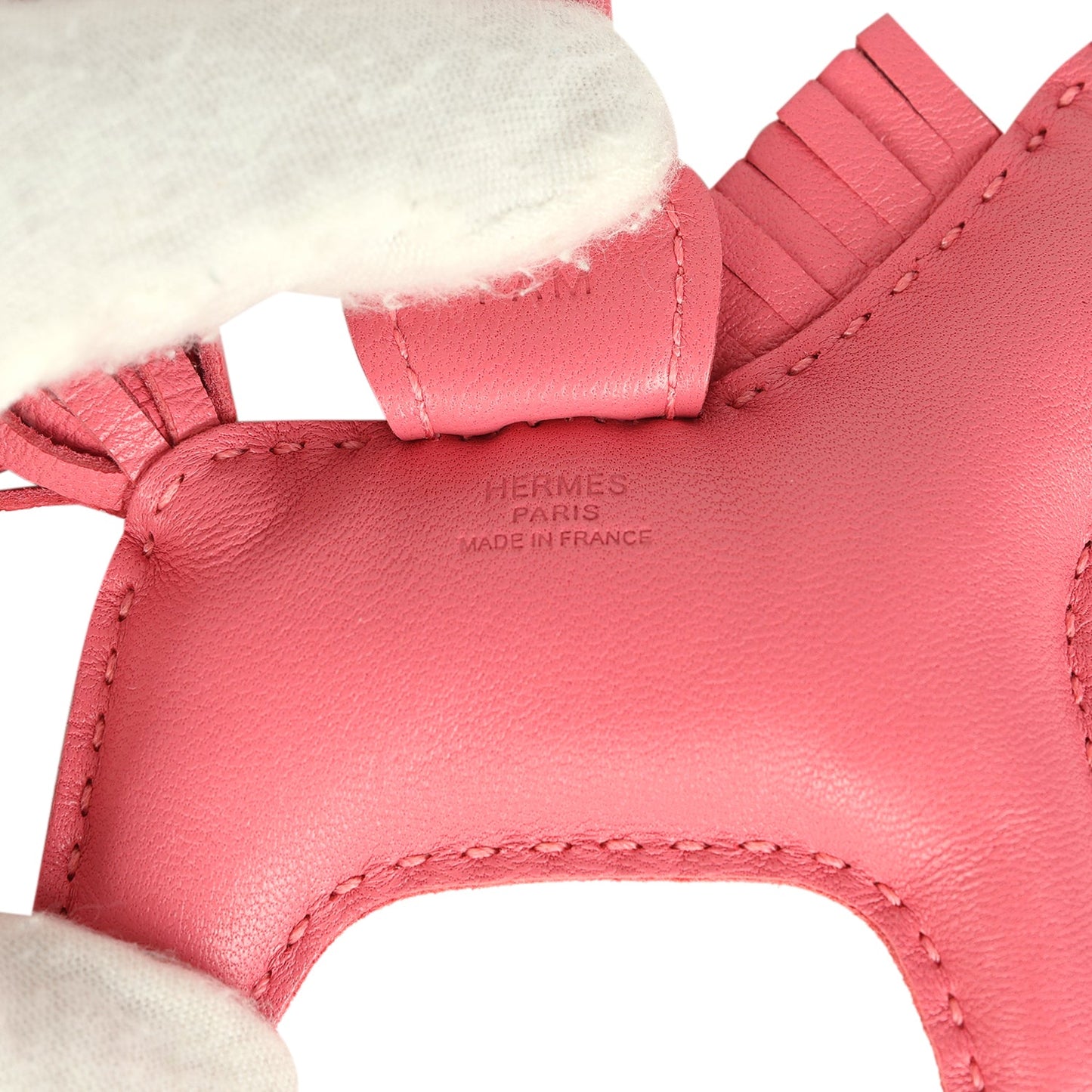 Hermes Rodeo Bag Charm PM Rose Azalee Milo Lambskin