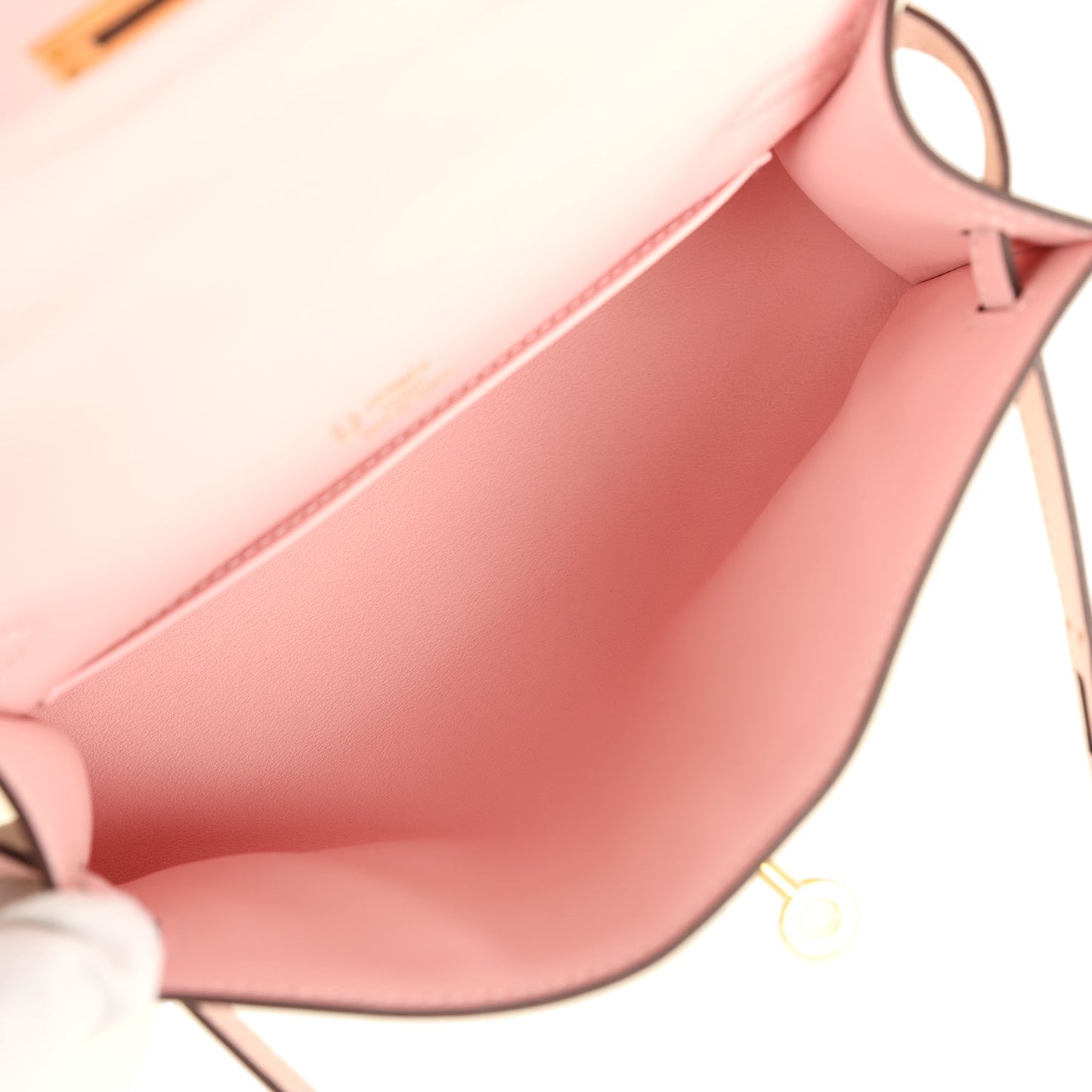 Hermes Special Order (HSS) Kelly Pochette Nata and Rose Sakura Swift Gold Hardware