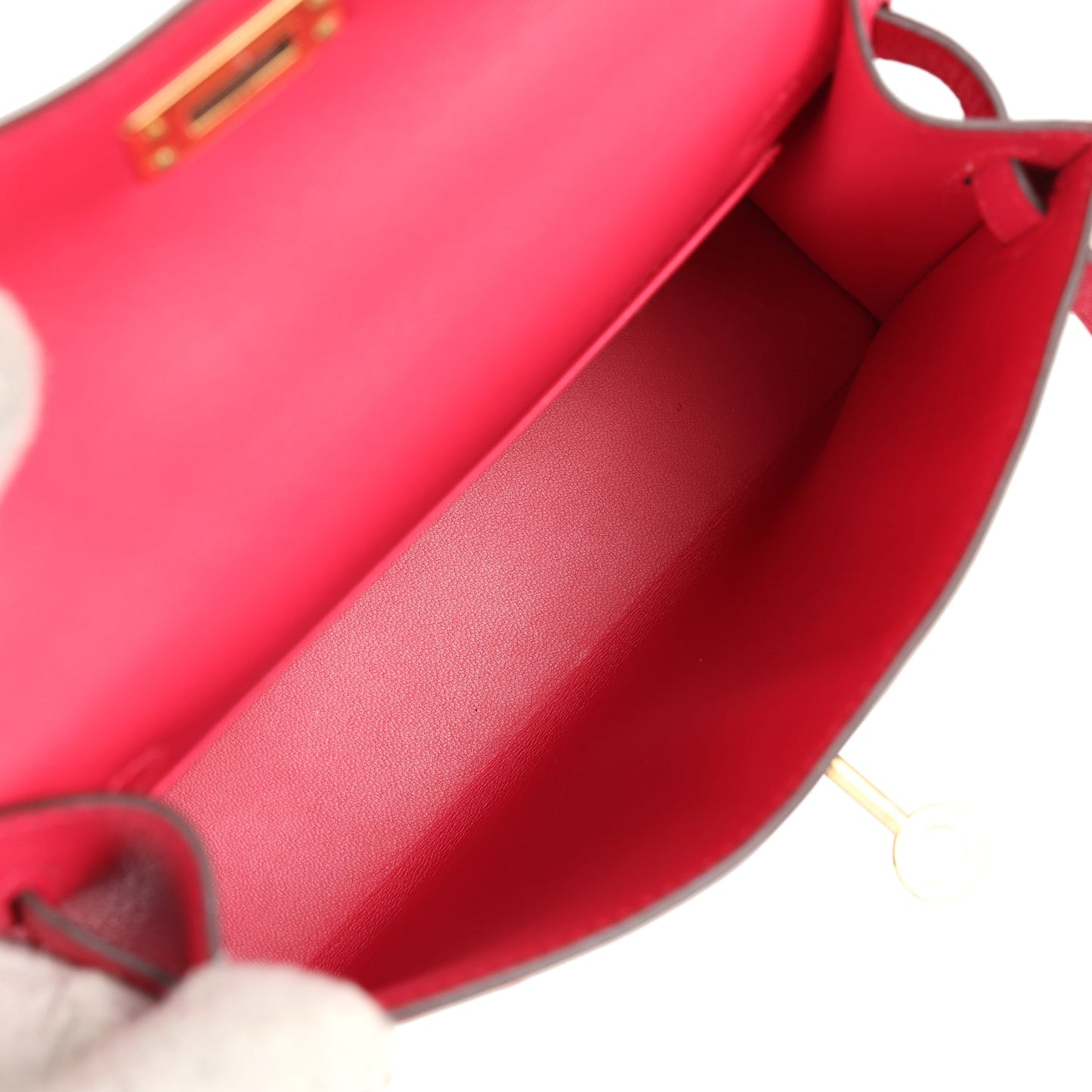 Hermes Kelly Sellier 20 Rose Extreme Chevre Gold Hardware