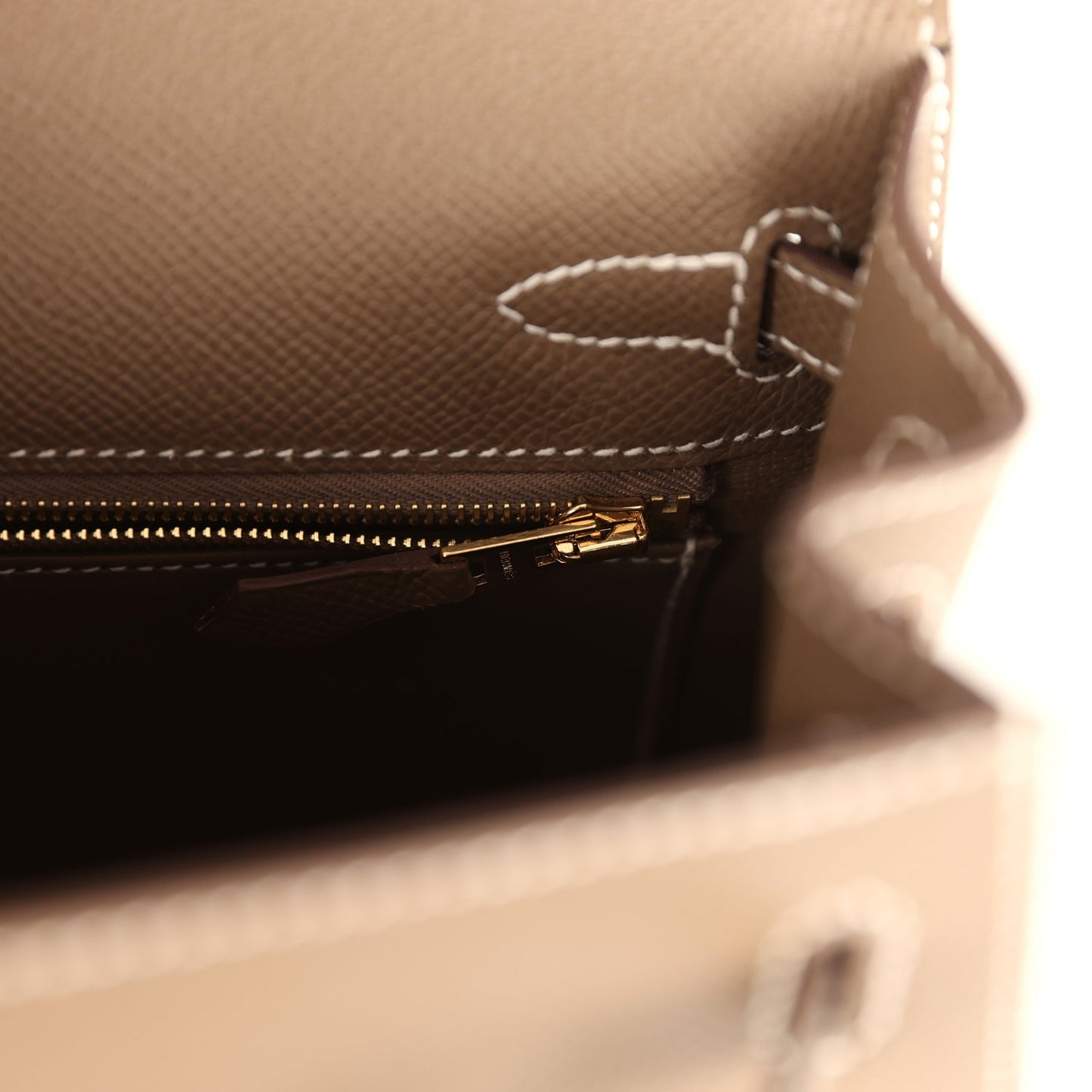 Hermes Kelly Sellier 25 Etoupe Epsom Gold Hardware