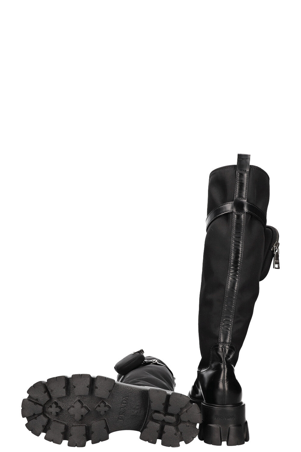 PRADA Monolith High Boots Nylon Black