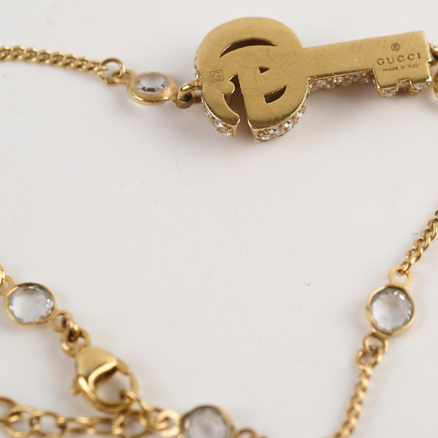 Gucci Double GG Gold Key Bracelet Costume Jewellery