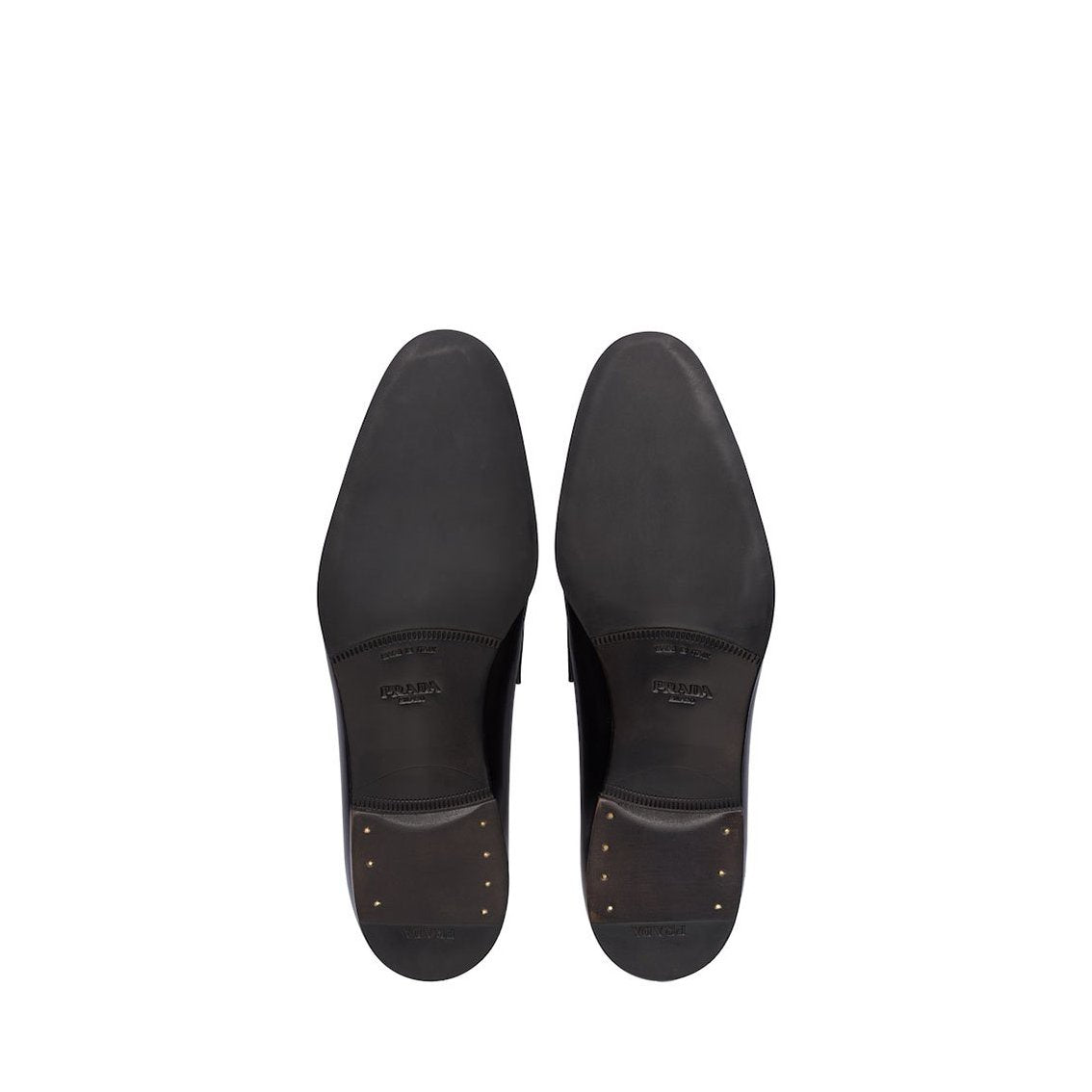 Prada 2DB185-248 Men's Shoes Black Calf-Skin Leather Penny Loafers (PRM1031)