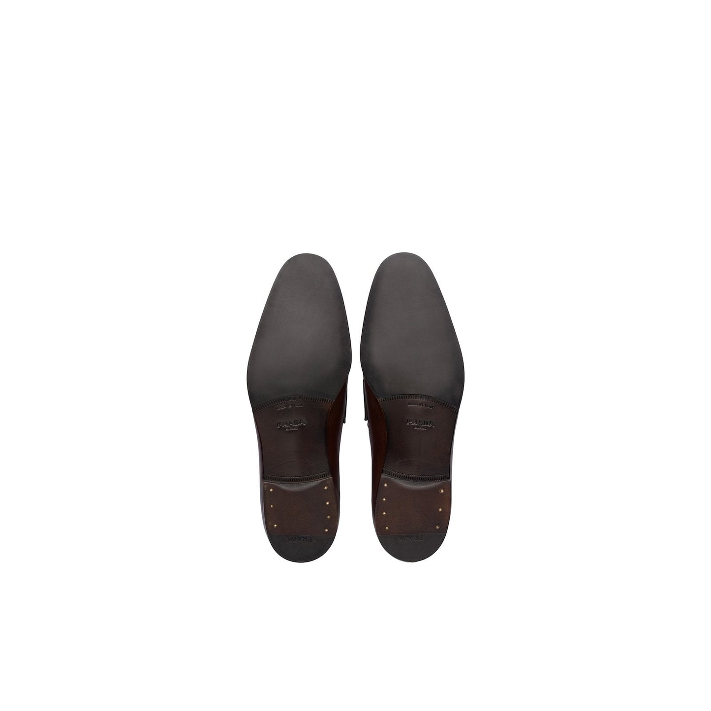 Prada 2DB185-248 Men's Shoes Brown Calf-Skin Leather Penny Loafers (PRM1032)