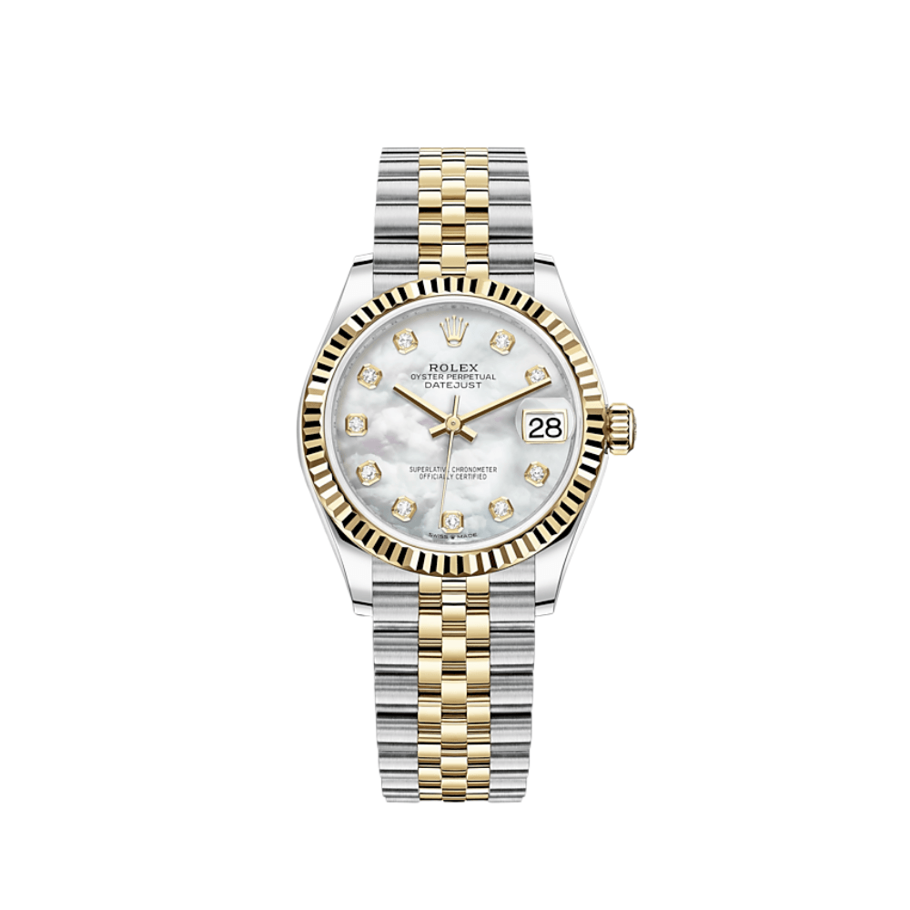Rolex Datejust 31 278273 'Ladies' Yellow Gold Stainless Steel Mother of Pearl Diamond Dial (2024)