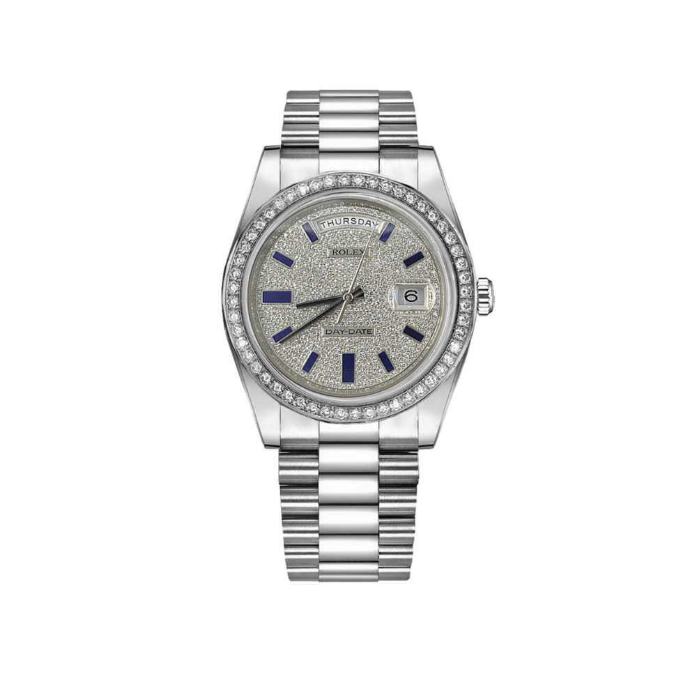 Rolex Day-Date 41 218349 White Gold Diamond Dial