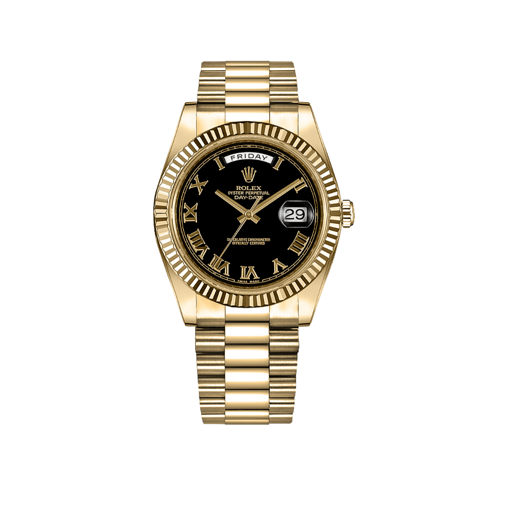 Rolex Day-Date 41 218238 Yellow Gold Matte Black Dial