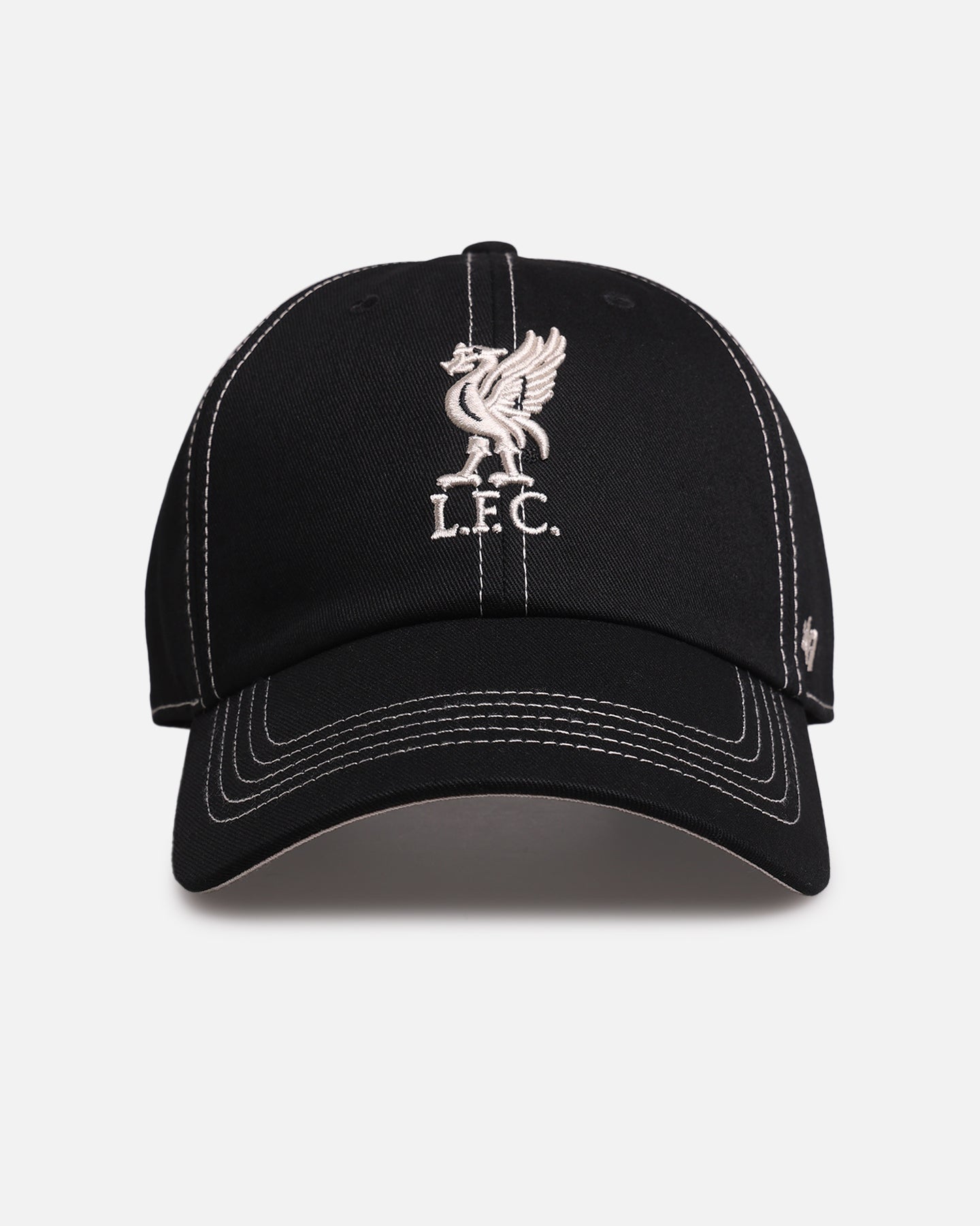 47 Brand Liverpool Football Club 'Contrast Stitch' 47 Clean Up Strapback Black/Bone