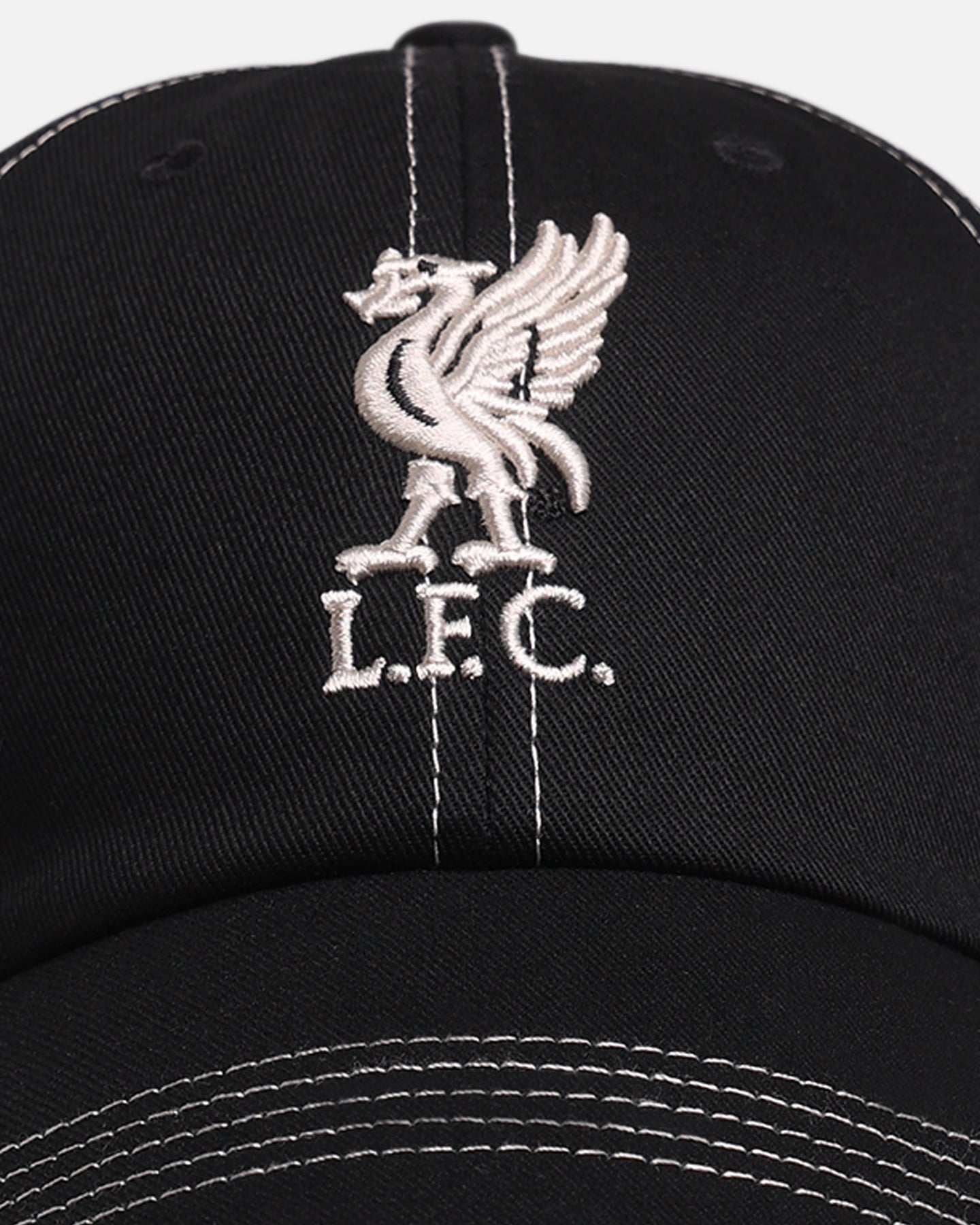 47 Brand Liverpool Football Club 'Contrast Stitch' 47 Clean Up Strapback Black/Bone