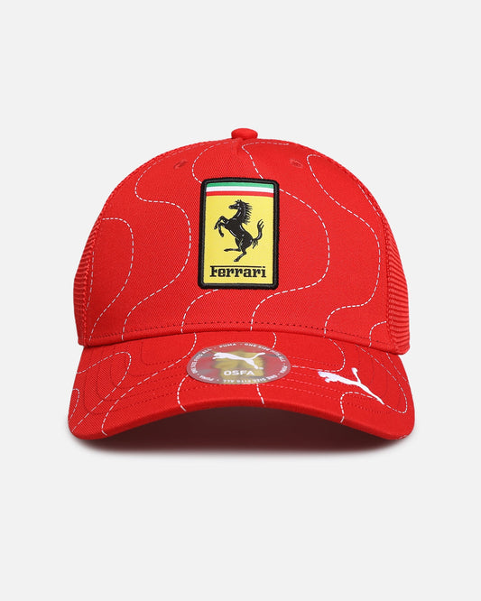 Puma X Scuderia Ferrari Monza Trucker Snapback Cap Rosso Corsa