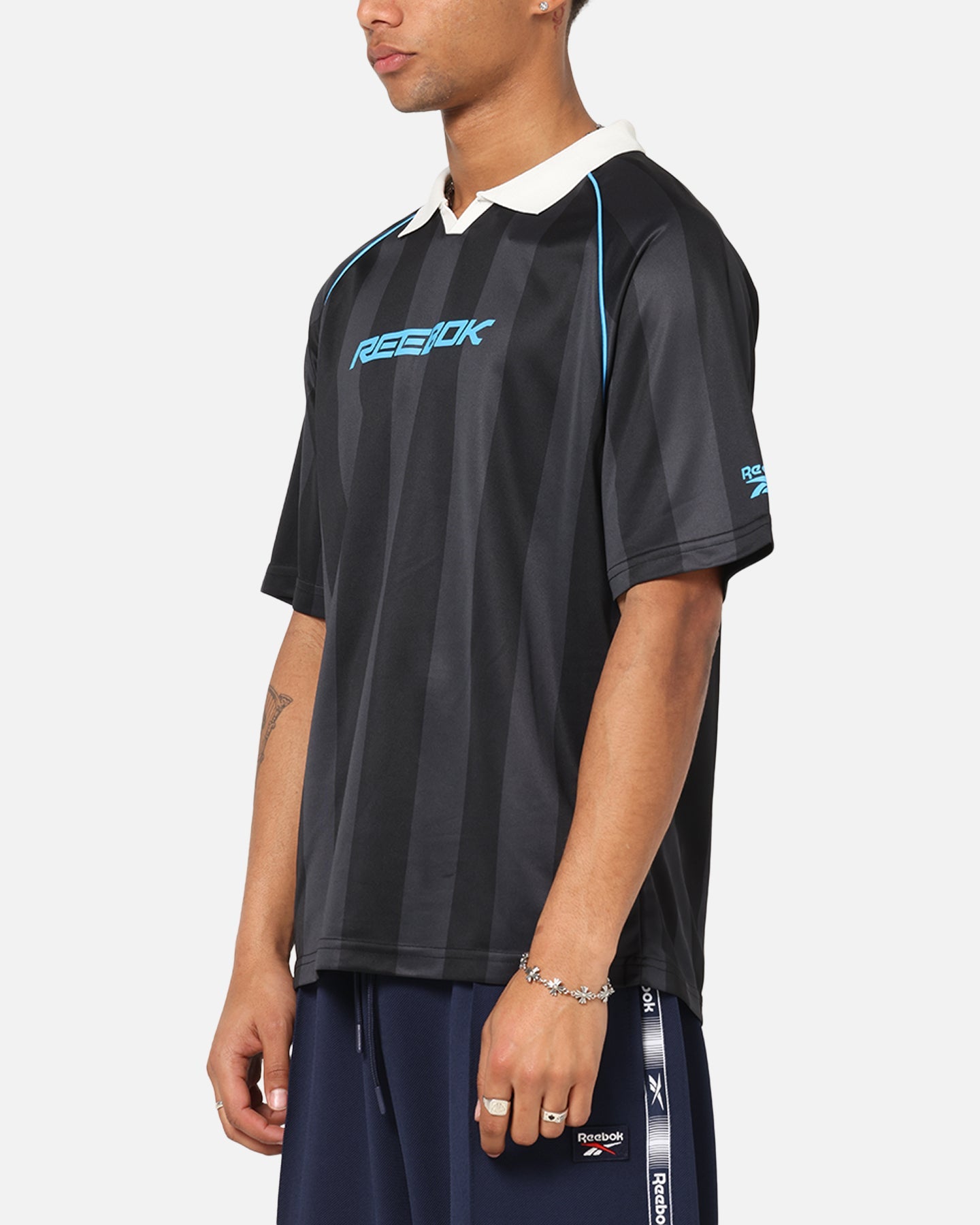 Reebok Retro Footy Polo T-Shirt Black