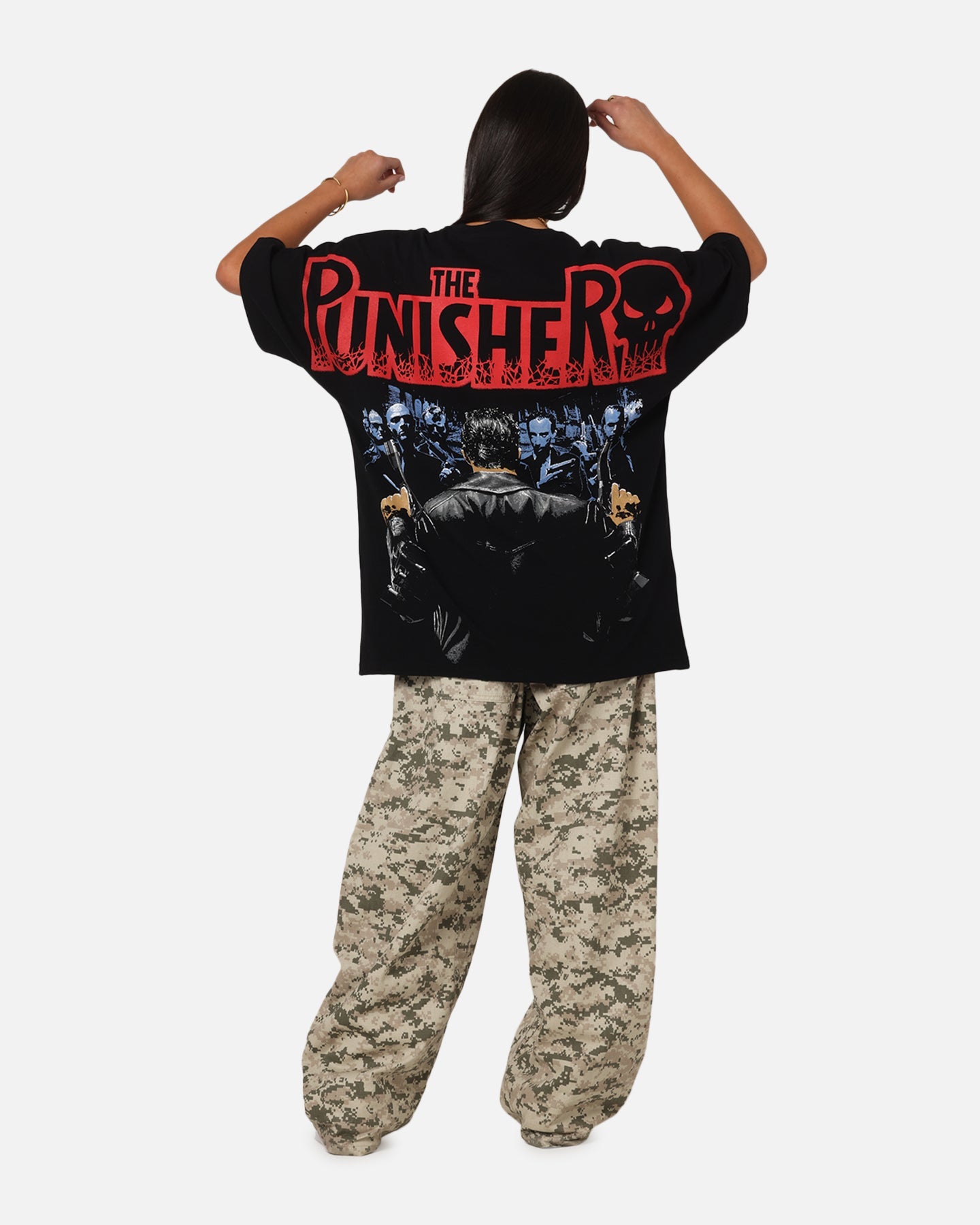73Studio Marvel The Punisher All Over Print T-Shirt Black