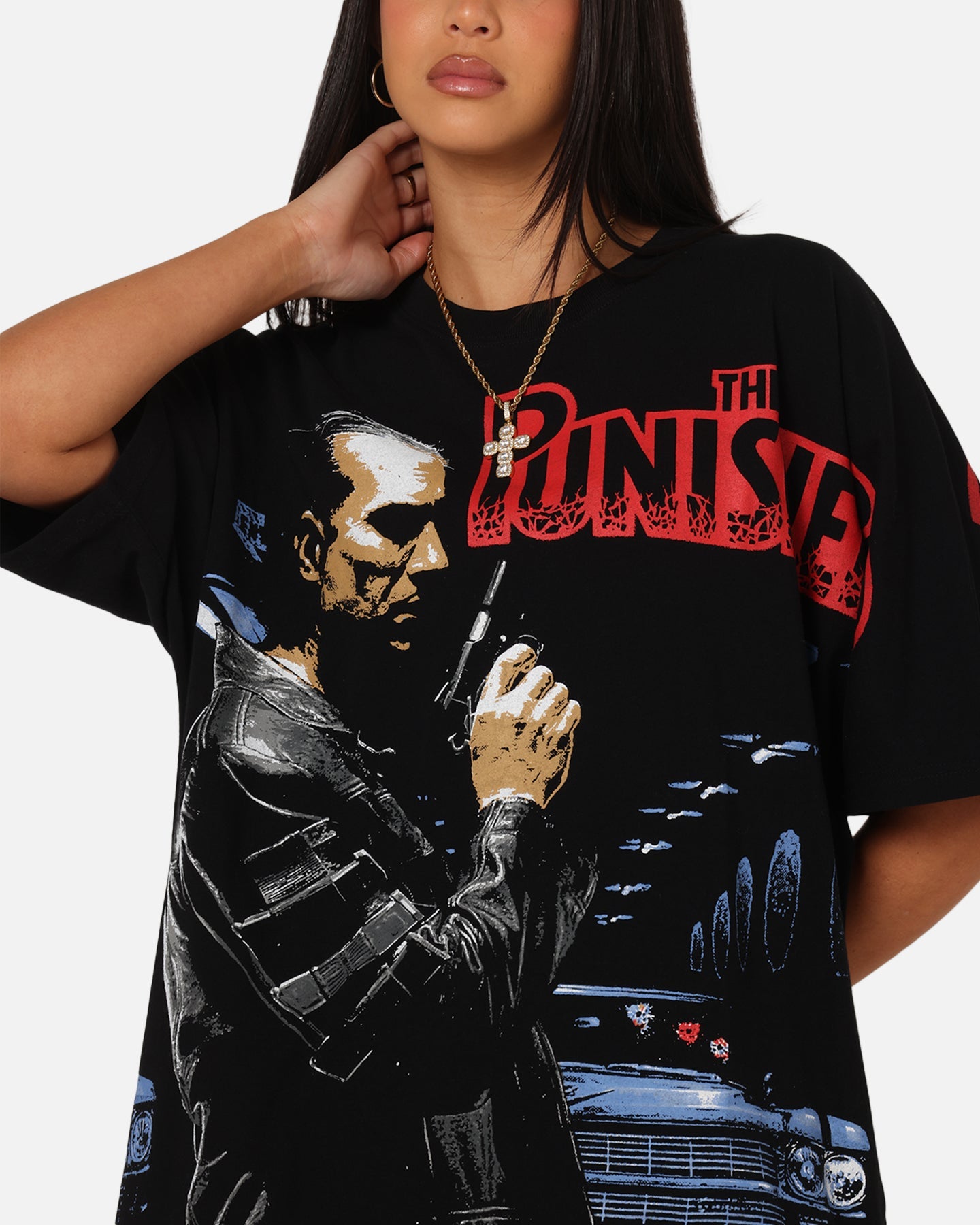 73Studio Marvel The Punisher All Over Print T-Shirt Black