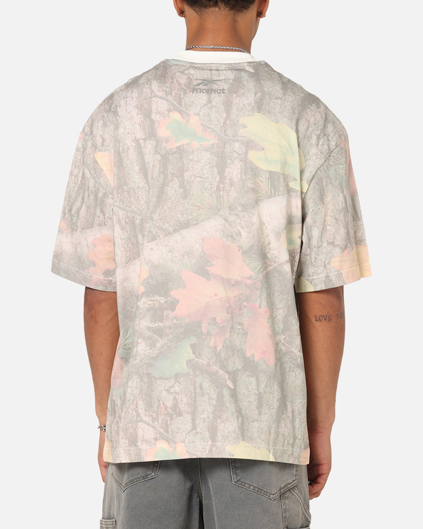 Reebok X Market All Over Print T-Shirt Real Tree Camo