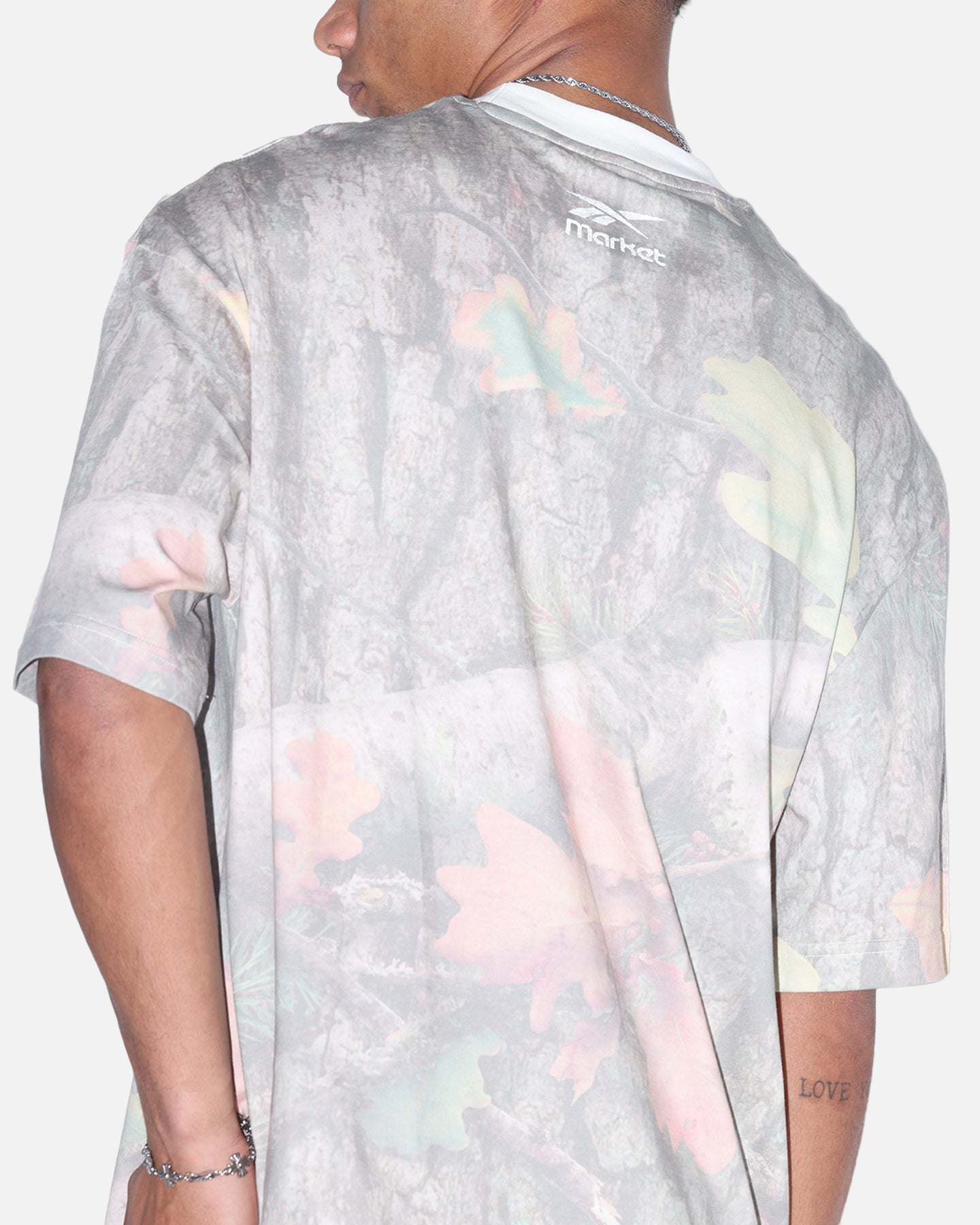 Reebok X Market All Over Print T-Shirt Real Tree Camo