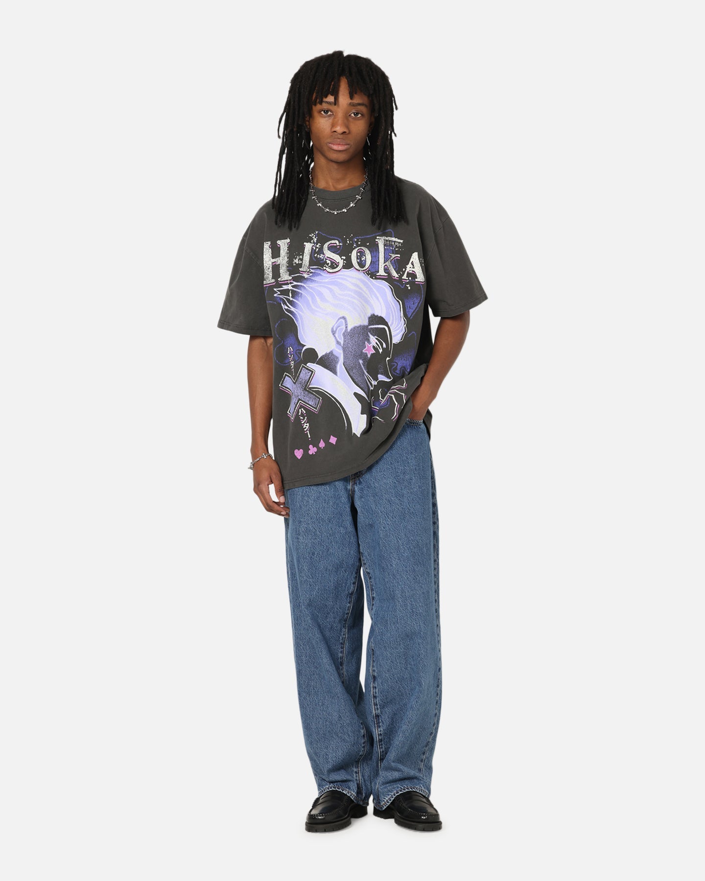 73Studio X  Hunter X Hunter Hisoka Heavyweight T-Shirt Black Wash