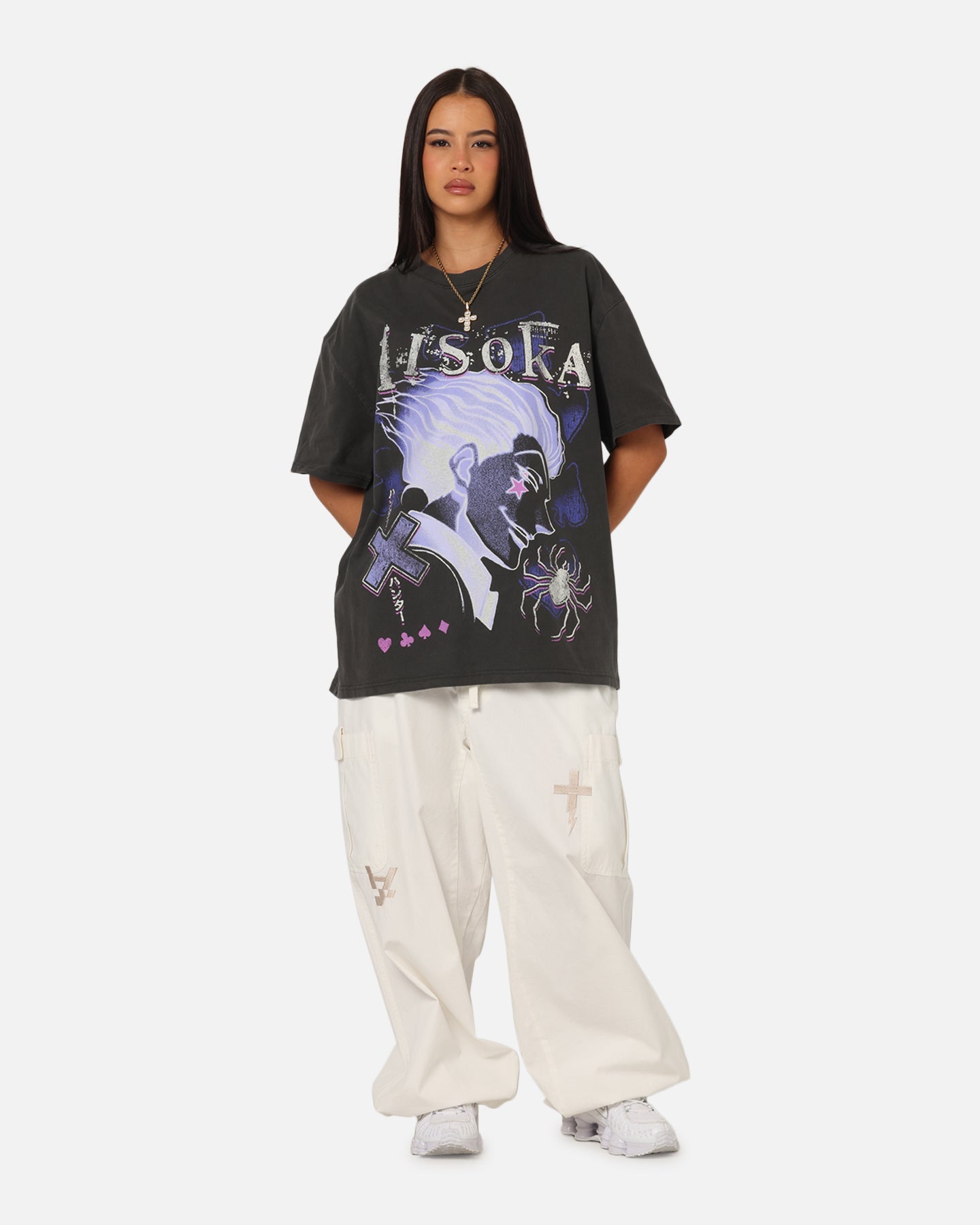 73Studio X  Hunter X Hunter Hisoka Heavyweight T-Shirt Black Wash