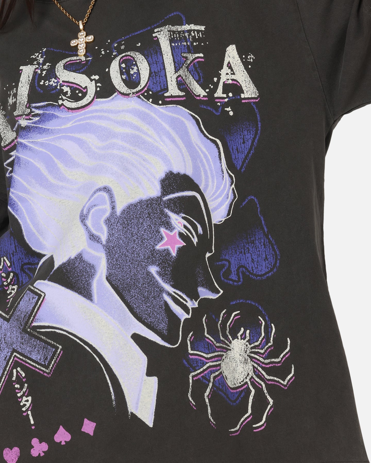 73Studio X  Hunter X Hunter Hisoka Heavyweight T-Shirt Black Wash
