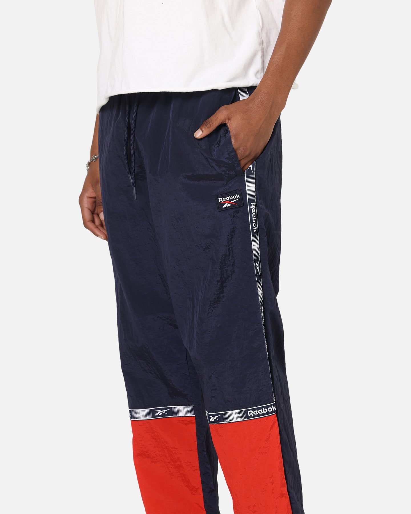 Reebok Colour Block Joggers Navy/Red