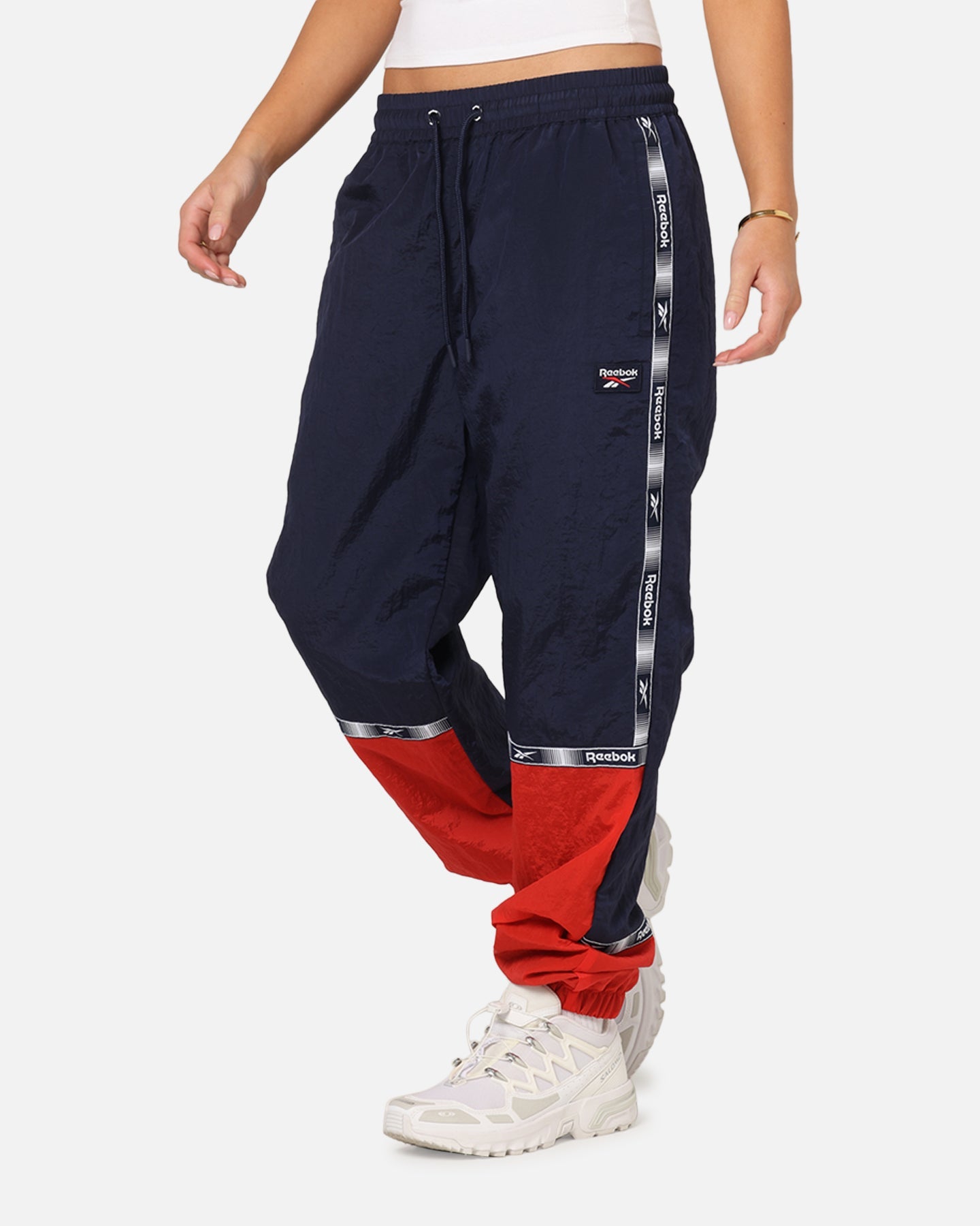 Reebok Colour Block Joggers Navy/Red