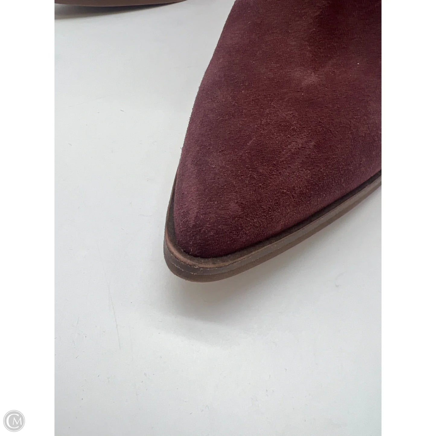 Boots Ankle Heels By Vince Camuto In Maroon, Size: 10