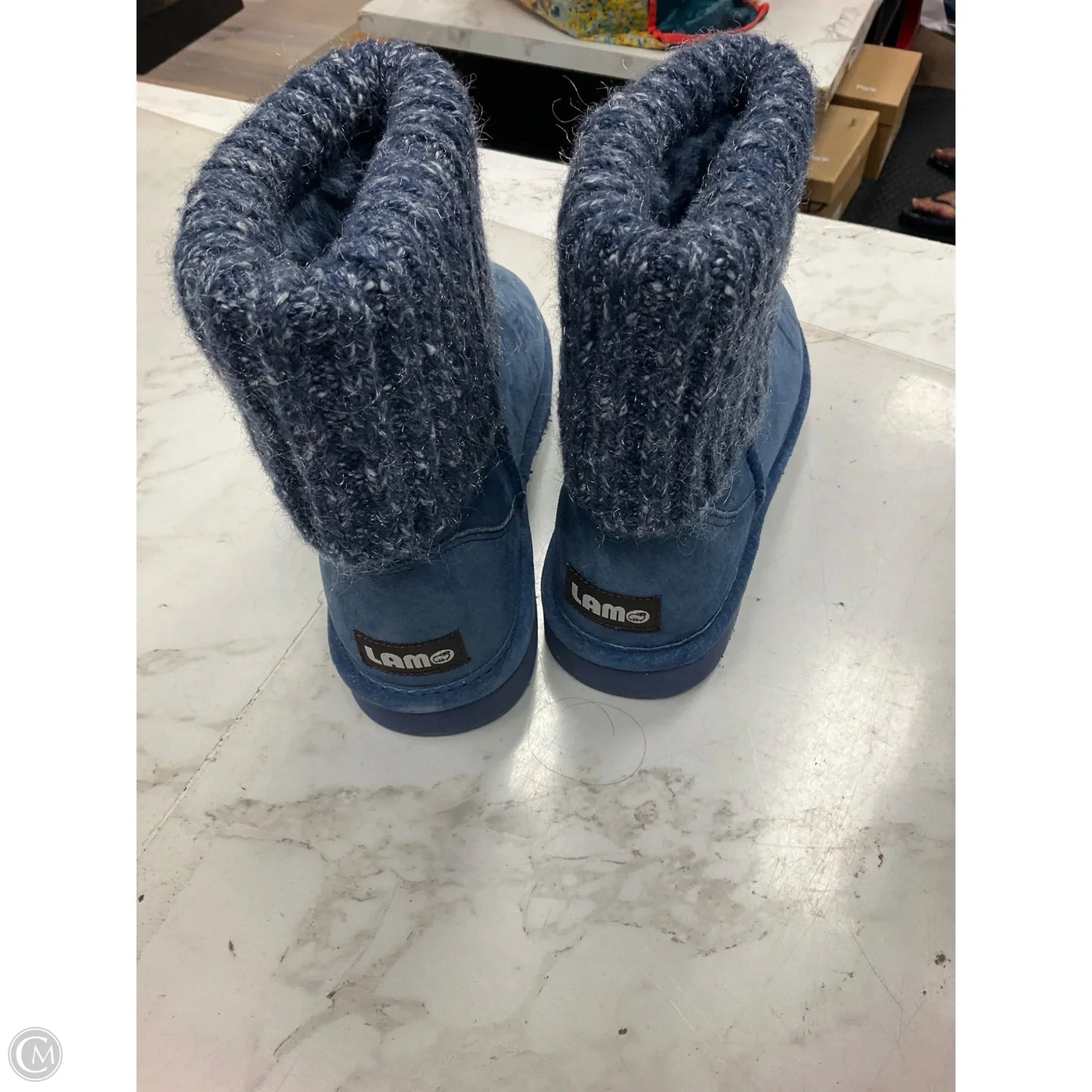 Boots Ankle Flats By Clothes Mentor In Blue, Size: 8