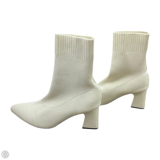 Boots Ankle Heels By Clothes Mentor In Cream, Size: 11