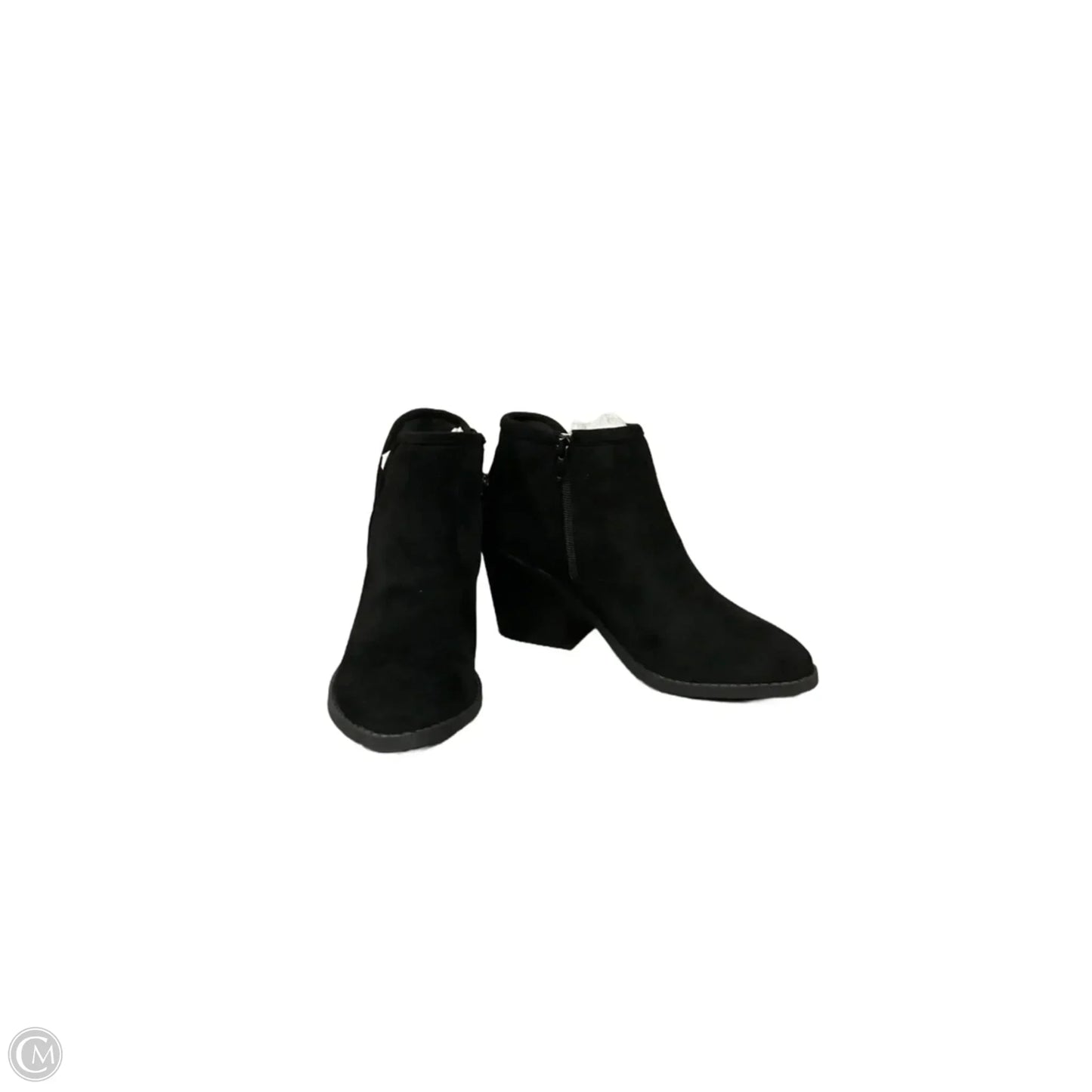 Boots Ankle Heels By Clothes Mentor In Black, Size: 8