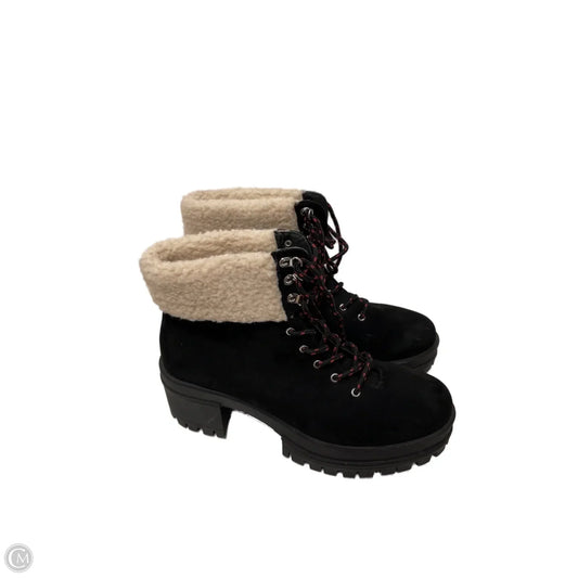 Boots Ankle Heels By Clothes Mentor In Black, Size: 9