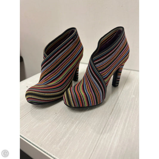 Boots Ankle Heels By Clothes Mentor In Multi-colored, Size: 5.5