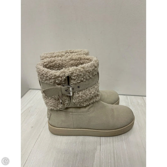 Boots Ankle Flats By Clothes Mentor In Cream, Size: 7.5