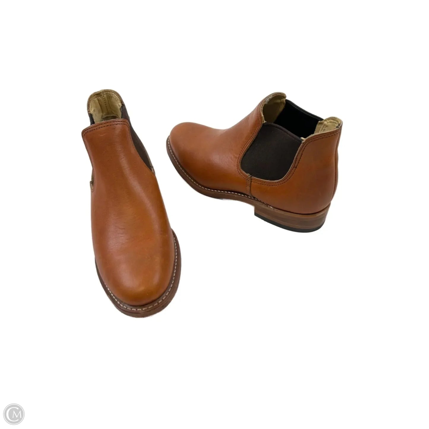 Boots Ankle Heels By Clothes Mentor In Brown, Size: 6.5