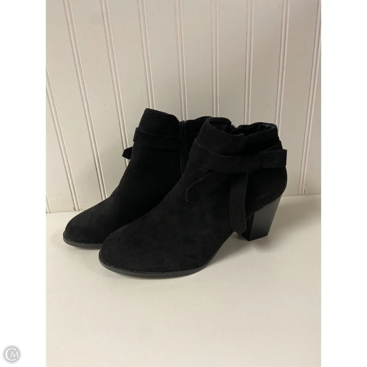 Boots Ankle Heels By Clothes Mentor In Black, Size: 9