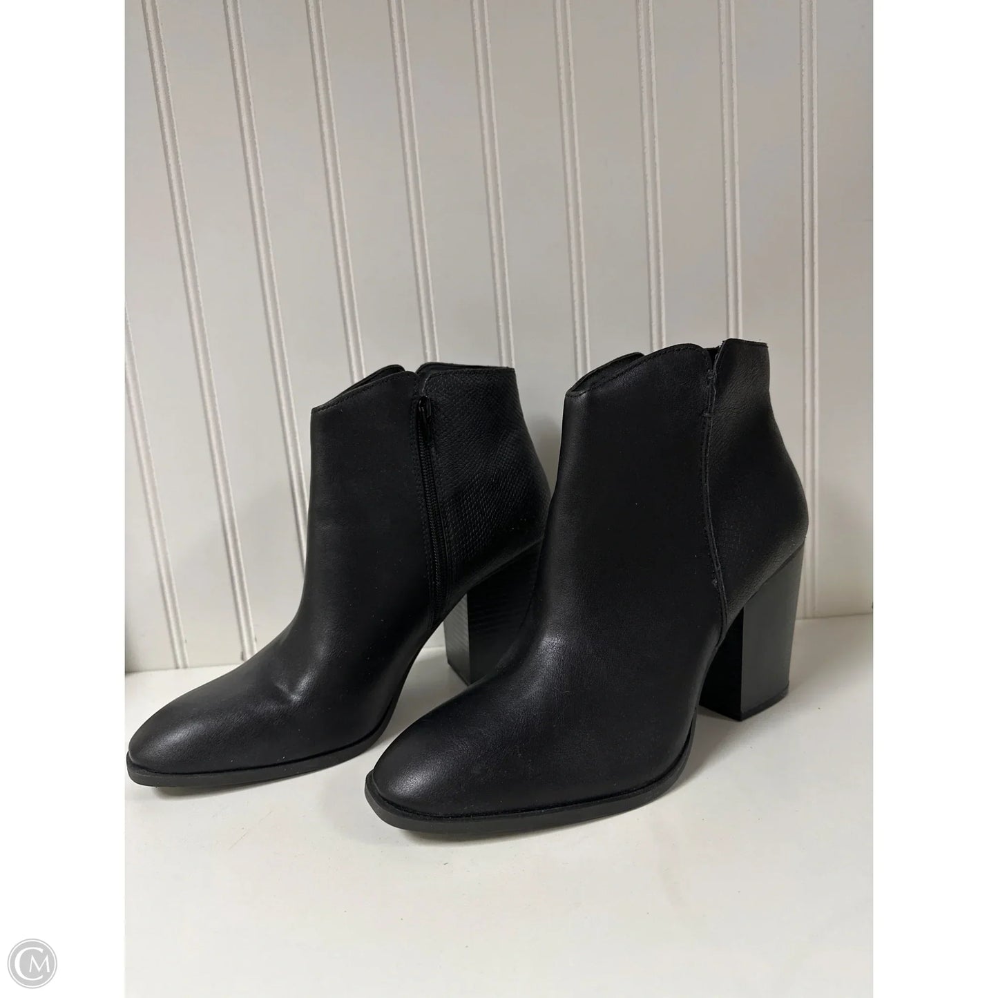 Boots Ankle Heels By Clothes Mentor In Black, Size: 11