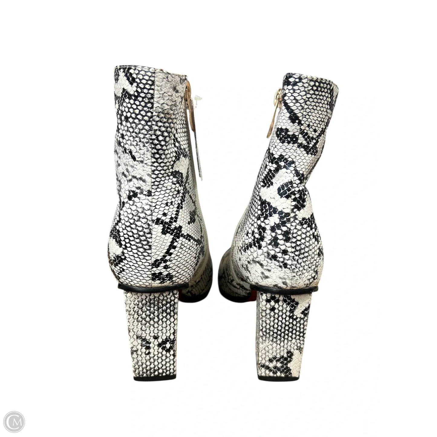 Boots Ankle Heels By Clothes Mentor In Snakeskin Print, Size: 9.5
